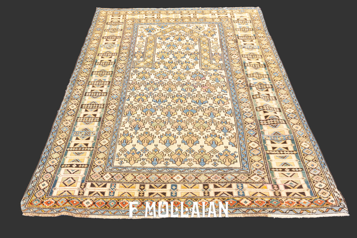 Antique Caucasian Daghestan Prayer-field Rug n°:14796777